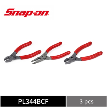 Snap-on 3件式 4" Talon Grip™ 鯉魚鉗組 (紅)