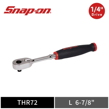 Snap-on 1/4" Drive Dual 80® 2分 軟握把 快拆型 可逆棘輪扳手 (紅)