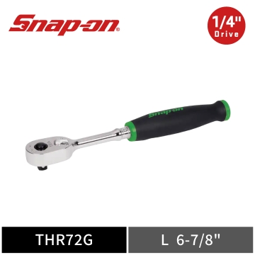 Snap-on 1/4" Drive Dual 80® 2分 軟握把 快拆型 可逆棘輪扳手 (綠)