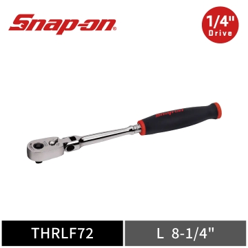 Snap-on 1/4" Drive Dual 80® 2分 軟握把 長柄快拆型 活動式可逆棘輪扳手 (紅)
