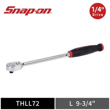 Snap-on 1/4" Drive Dual 80® 2分 軟握把特長柄 可逆棘輪扳手 (紅)