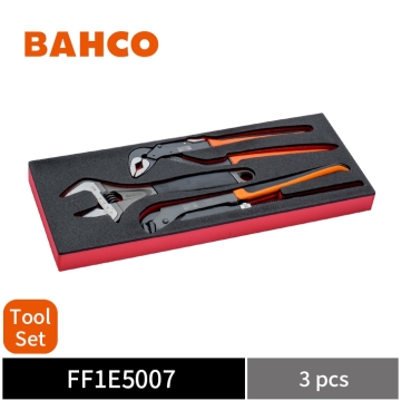 BAHCO® 3件式 ERGO™ 扳手與鉗子工具組 (附 Fit&Go 1/3 泡棉內襯)