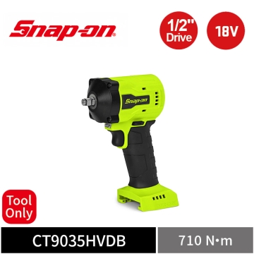 Snap-on 18V 1/2" 四分 710Nm 大扭力無刷衝擊扳手 (Tool Only) (螢光黃)