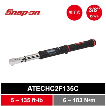 3/8" 驅動軟頭 ATECH™ 高級扭力扳手 (5-135 ft-lb)（PVD 黑色/紅色）