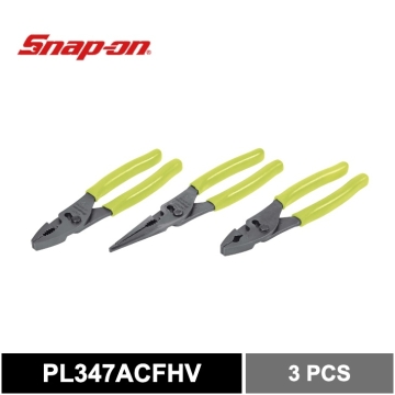 Snap on 3件組 8 吋 Talon Grip™ 滑接鉗套裝 (螢光黃)