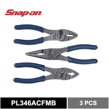 Snap on 3件組6 吋 Talon Grip™ 滑接鉗套裝（動力藍）