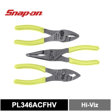 Snap on 3件組 6 吋 Talon Grip™ 滑接鉗套裝 (螢光黃)