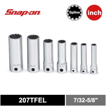 Snap-on 7件式 SAE 花型長套筒組