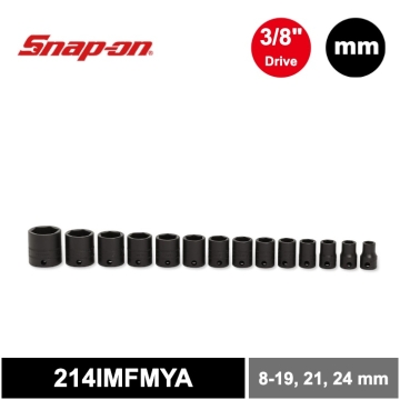 Snap-on 7件式 3/8" 12角 Flank Drive® 衝擊短套筒組