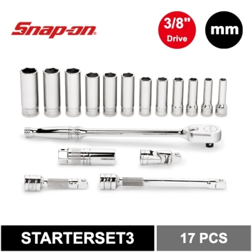 Snap-on 17件式 3/8" 6角 入門套組 (長)
