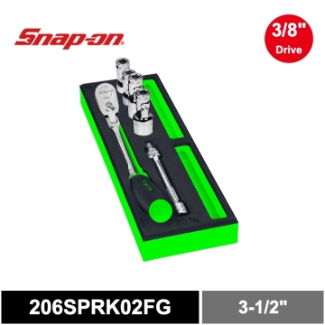 Snap-on 6件式 3/8" 火星塞軟握把通用套組 附PRO-FI™ 收納海綿 (綠)