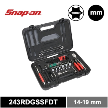 Snap on 43件組公制綜合維修工具套組，附 PRO-FI™ 收納盤（鈦灰色）