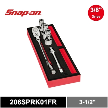 Snap-on 6件式 3/8" 火星塞通用套組 附PRO-FI™ 收納海綿 (紅)