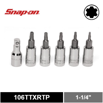 Snap-on 6件式 TORX Plus® 防篡改起子套筒&延長套件組 (8IP, 10IP, 15IP, 20IP, 25IP)