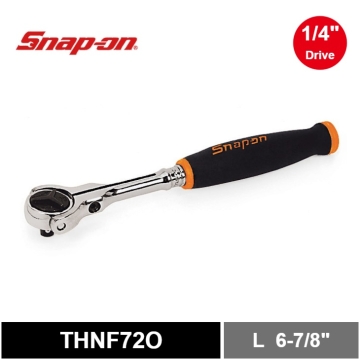Snap-on 兩分 1/4" Dual 80® Technology 專利80齒 棘輪扳手 賓士頭 軟握把 (橘色)