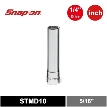 Snap-on 1/4" 二分 6角 SAE Flank Drive® 長套筒 5/16"