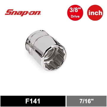 Snap-on 3/8" 傳動 12 角 SAE 7/16" Flank Drive® 淺型套筒