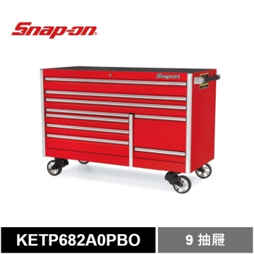Snap-on 68" EPIQ™ 智能 9抽工具車 紅色  (with PowerDrawer and SpeeDrawer)