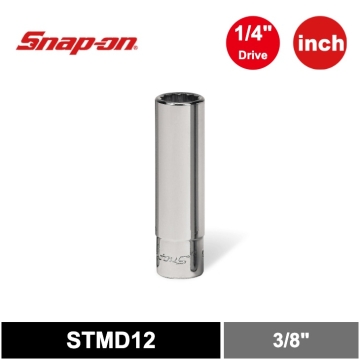Snap-on 1/4" 二分 6角 SAE Flank Drive® 長套筒 3/8"