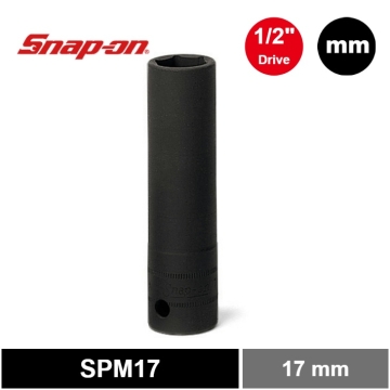 Snap-on 1/2" 驅動 6 點公制 17 毫米深電源插座