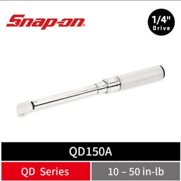 Snap-on 1/4" Drive 英制 二分 機械式扭力扳手 (10–50 in-lb)