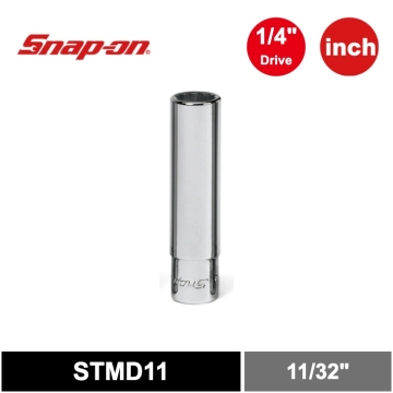 Snap-on 1/4" 二分 6點 SAE 11/32" Flank Drive® 長套筒