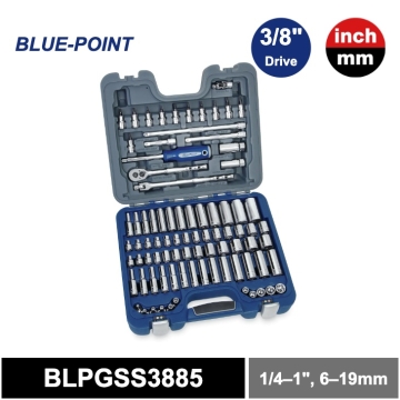 Blue-Point® 85件式 3/8" Drive 英制/公制 維修套筒組