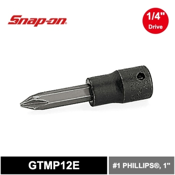 Snap-on 1/4" Drive #1 PHILLIPS® 標準型 工業級 起子頭套筒