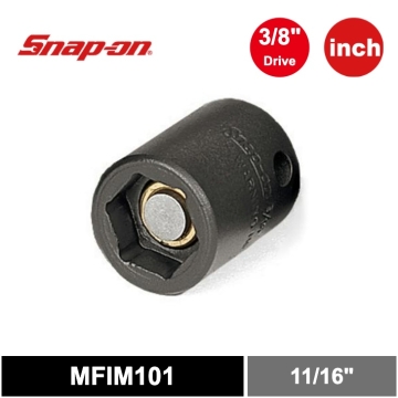 Snap-on 3/8" 6角 英制 5/16吋 磁性 淺型動力套筒