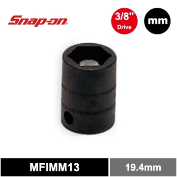Snap-on 3/8" 6角 公制 13mm 磁性 淺型動力套筒