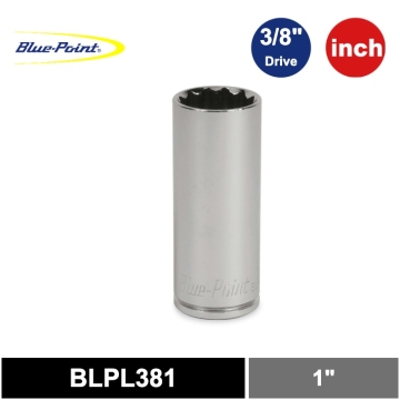 Blue-Point® 3/8" Drive 12角 英制 1吋 深型套筒