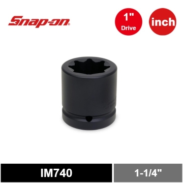 Snap-on® 1" Drive 8-Point SAE 1-1/4" 淺口雙四角氣動套筒