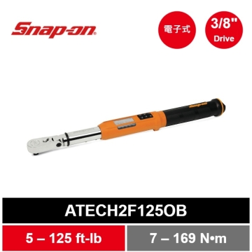 Snap-on 3/8" Drive TechAngle® 活動式電子扭力扳手 (5–125 ft-lb) (橘)