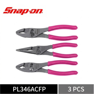 Snap-on  3件式 6" Talon Grip™ 鉗子組 (粉紅色)