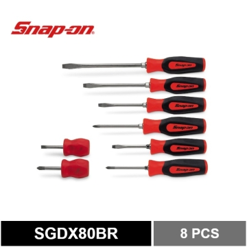 Snap-on 8件組 軟把 螺絲起子 紅