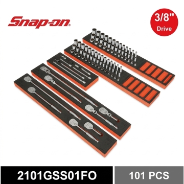 Snap-on 101件式 3/8" 通用套組 附PRO-FI™ 收納海綿 (橘)