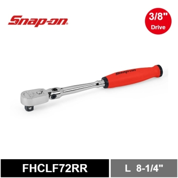 Snap-on 三分 3/8" Dual 80® Technology 專利80齒 加長袖珍棘輪扳手 活動頭 軟握把 (紅色)
