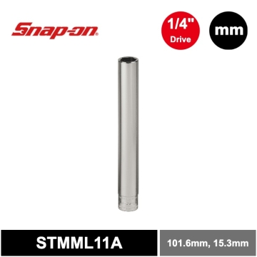 Snap-on 1/4" Drive 6角 公制 11mm Flank Drive® 超深型套筒